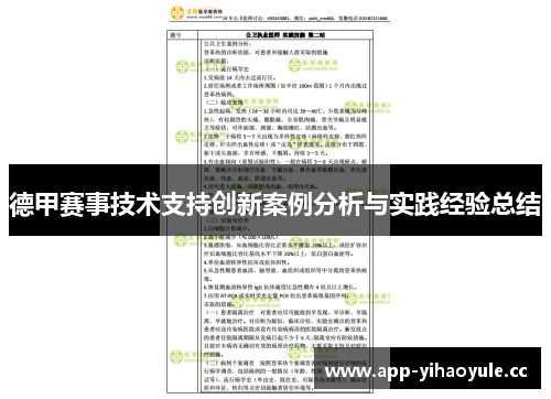 德甲赛事技术支持创新案例分析与实践经验总结